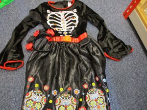 Colourful skeleton dress 