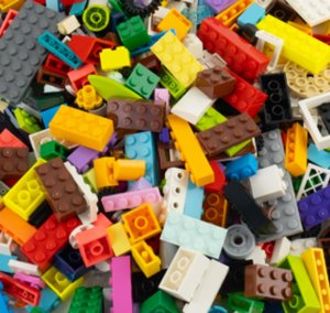 bag of lego and figures 